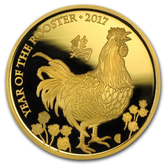 2017 Great Britain 1 oz Gold Year of the Rooster Pf (w/Box & COA) 2017 Great Britain 1 oz Gold Year of the Rooster Pf (w/Box & COA)